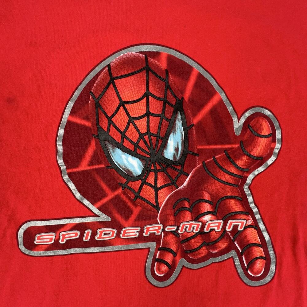 Vintage Spider Man Shirt Mens XL Red The Movie Marvel Comics TShirt Y2K 2000s - Picture 3 of 11